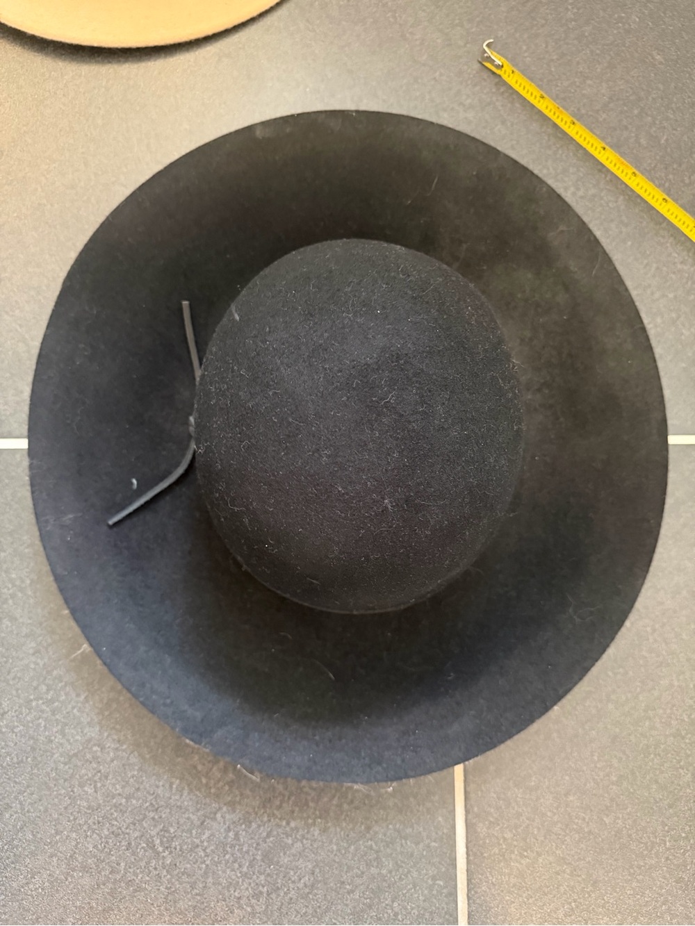 Phenix Black Wide-Brim Wool Felt Hat NWT